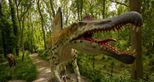 The life-size and anatomically correct Spinosaurus at Port Lympne Reserve in Kent
