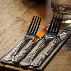 Rustic tableware at Bear Lodge at Port Lympne Hotel and Reserve in Kent