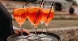 Wedding reception drinks at Port Lympne Hotel & Reserve in Kent
