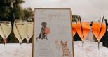 Wedding reception drinks at Port Lympne Hotel & Reserve in Kent